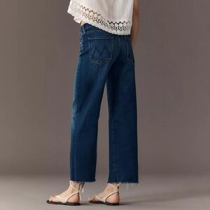 Mother The Rambler Zip High-Rise Straight-Leg Ankle Jeans taking chances
